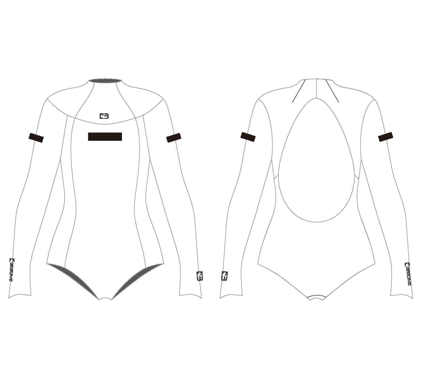 Splash Open Back Bodysuit [Tailor-make]